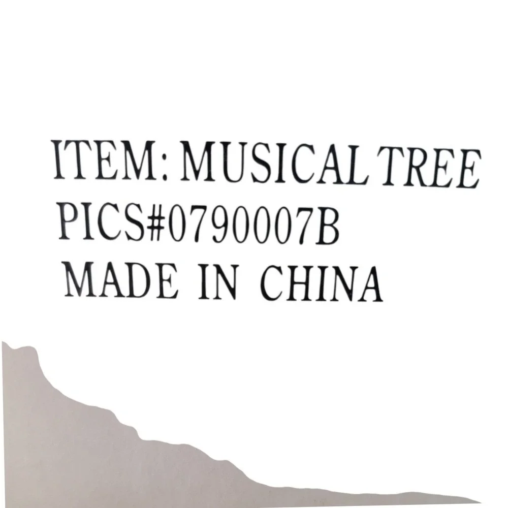 Musical Christmas Tree Figurine Boy on Ladder Joy to the World Green ReExcellent